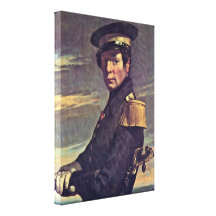 Jean-Francois Millet - A naval officer Stretched Canvas Print