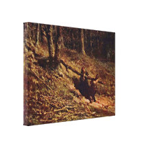Jean-Francois Millet - brushwood collectors Stretched Canvas Print