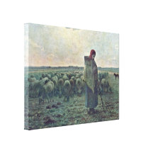 Jean-Francois Millet - The Shepherdess Canvas Prints