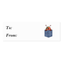 Jean Pocket Baby Lady Bug Business Cards