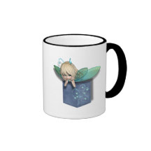 Jean Pocket Blue Green Fairy Coffee Mug