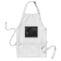 Jeans World Map (No labels) aprons