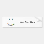 Jelly Bean Smiley Face Bumper Stickers