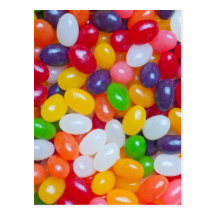 Jellybean Template - Easter Jellybeans Post Card