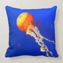 jellyfish throw pillow