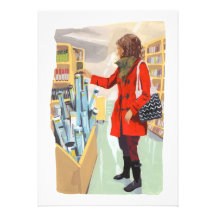 Jenna in Powell's Books with Maps Invites