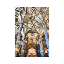 Jeronimos Monastery in Lisbon, Portugal Stretched Canvas Prints