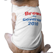 Jerry Brown for Governor 2010 Star Design Dog T Shirt