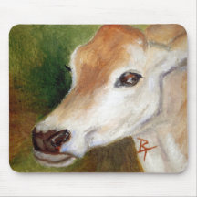 Jersey Cow aceo Mousepad