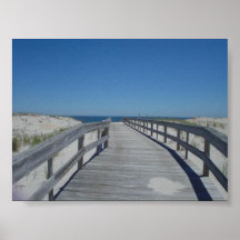 Jersey Shore Beach Bridge Posters