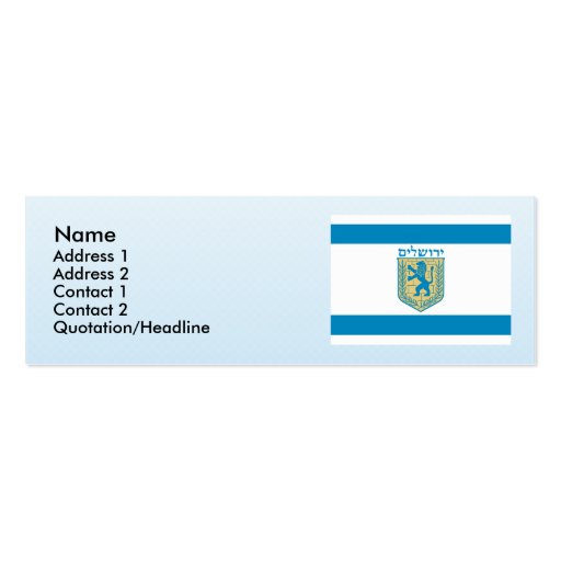 Jerusalem, Israel Business Card Template