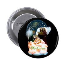 Jesus_and_Angels_with_Fiber_Optic, Angels for you Buttons