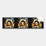 Jesus Christ Stained Glass Window Bumper Sticker
