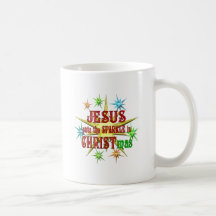 Jesus Christmas Sparkles Mugs