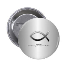 Jesus Fish Christian Ichthys Custom Scripture Buttons