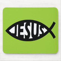 Jesus Fish Mousepad