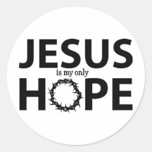 jesus hope black stickers