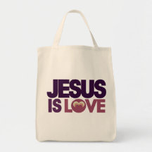 Jesus is Love Canvas Bags