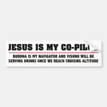Jesus Is My Co-Pilot Bumper Stickers