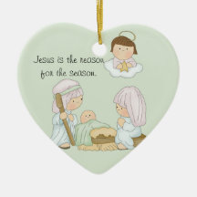 Jesus is the Reason for the Season Heart Ornament