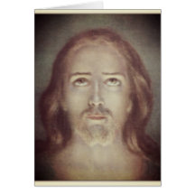 Jesus looking up greeting cards