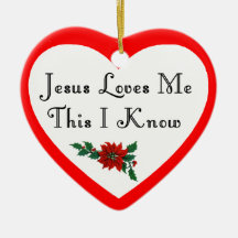 JESUS LOVES ME-ORNAMENT