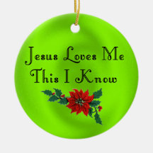 JESUS LOVES ME-ORNAMENT