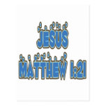 Jesus Matthew 1:21 Post Card
