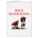 JESUS never punts Greeting Card