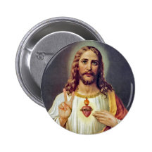 Jesus Peace Sign Button