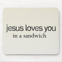 Jesus Sandwich Mouse Mats