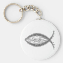 Jesus Saviour Fish Symbol Keychain
