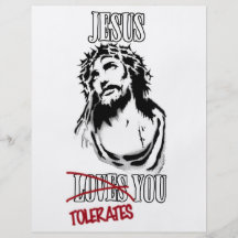 Jesus Tolerates You Personalised Flyer
