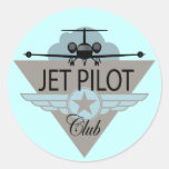 Jet Pilot Club Round Sticker