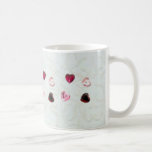 Jewel Heart on White Floral Mug