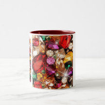 Jewelled Jewels Sparkle Gems Colour Coffee Mugs