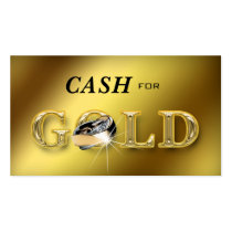Jewellery Business Cards Cash for Gold Metallic business cards