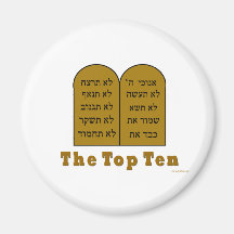JEWISH COMMANDMENTS TOP TEN GIFTS REFRIGERATOR MAGNETS