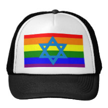 Jewish Gay Pride Flag Hats