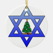 Jewish Star Christmas Tree Ornament