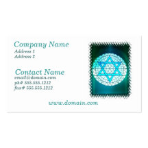 Jewish Star of David Business Card