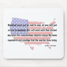 JFK Peace Quote Mousemat