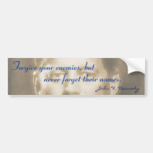 JFK Quote on Enemies Bumper Sticker