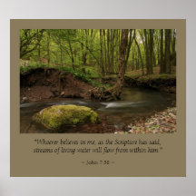 Jhn 7:38 Living Water - Bible Scripture Print