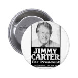 Jimmy Carter Distressed Black And White Buttons