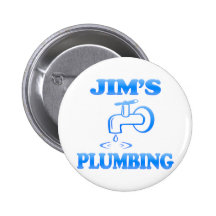 Jim's Plumbing Pinback Button