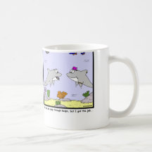 Job Interview: Dolphin cartoon Mug