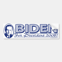 Joe Biden 2008 Flag Bumper Sticker 