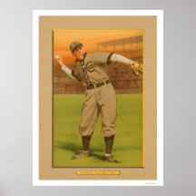 Joe Tinker Cubs Baseball 1911 Poster