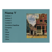 Johannes Vermeer's Street in Delft (circa 1660) Business Card Template